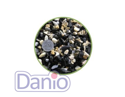 Nechay ZOO Грунт Nechay ZOO чорно-білий середній 5-10мм, базальт та мармур 10 кг. - Картинка 1