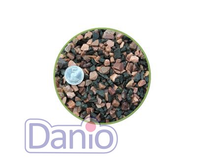 Nechay ZOO Грунт Nechay ZOO чорно-рожевий середній 5-10мм, базальт та кварцит 2 кг. - Картинка 1