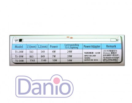 Светодиодная лампа Resun AquaSyncro LED T5 White 10W, 115 см.
