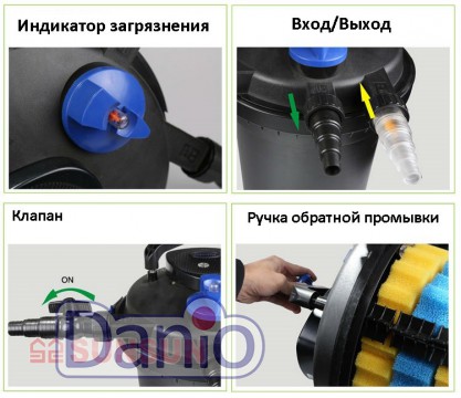 Напорный фильтр прудовый SunSun CPF 10000 до 12 000 л с УВ
