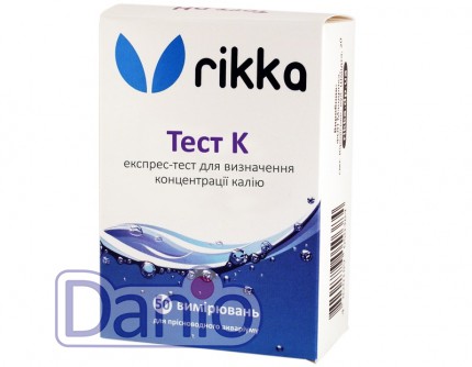 Тест Rikka K для определения концентрации калия в аквариумной во