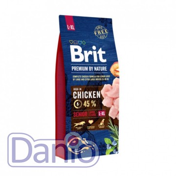 Brit Сухой корм Brit Premium Senior L+XL 15 kg (для пожилых собак крупных и гигантских пород) - Картинка 1