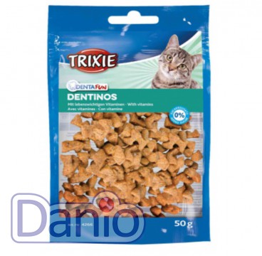 Trixie Витаминизированное лакомство Trixie Dentinos для котов и кошек, 50 грамм - Картинка 1