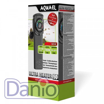 Aquael Терморегулятор пластиковый Aquael Ultra Heater 50W с электронным термостатом - Картинка 1