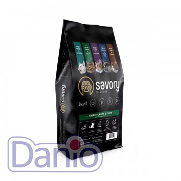 Корм для кошек требовательных Savory Gourmand Fresh Turkey & Duc