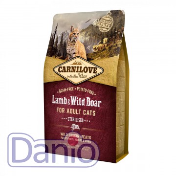 Корм для кошек стерилизованных Carnilove Sterilised Lamb & Wild 