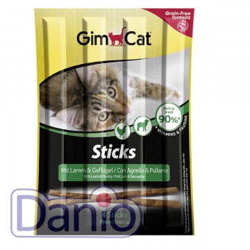 Лакомство для кошек GimCat Sticks Lamb and Poultry, 4 шт