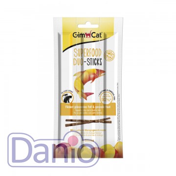 Лакомство для кошек GimCat Superfood Duo-Sticks с лососем и манг
