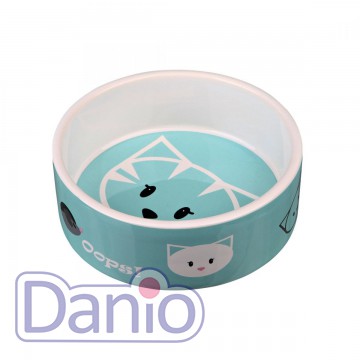 Миска для кота Trixie Mimi 300 мл керамическая, бирюзовая