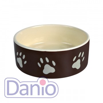 Миска для кота Trixie 300 мл керамическая, коричневая