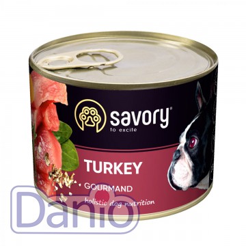 Вологий корм для собак Savory з індичкою, 200г