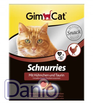 Лакомство для кошек GimCat Schnurries с курицей, 650шт/420г