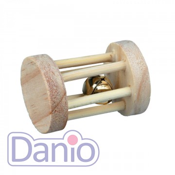 Игрушка для грызунов валик с погремушкой Trixie Playing Roll, 5х