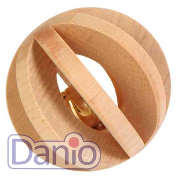 Игрушка для грызунов шар с погремушкой Trixie Slat Ball, 6см