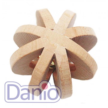 Игрушка для грызунов шар с погремушкой Trixie Slat Ball, 6см