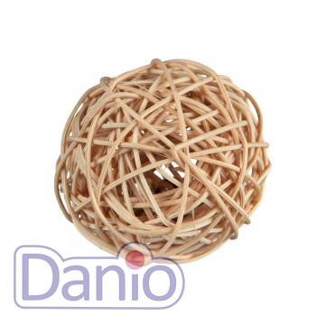 Игрушка для грызунов мяч из лозы с погремушкой Rattan Ball, 4см